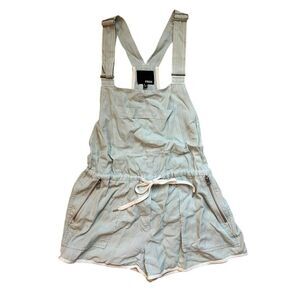 Aritzia Wilfred Free‎ Small Beatriz Romper Overalls Shorts Baby Blue 100% Lyocel